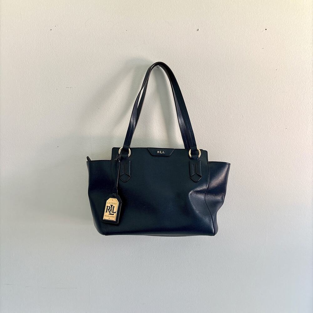 Lauren by Ralph Lauren 1947 Navy Blue Handbag Purse